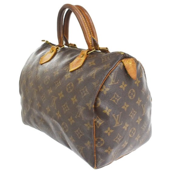 Authenticity Guaranteed LOUIS VUITTON Speedy 30 Travel Hand Bag Monogram Leather - Picture 16 of 16